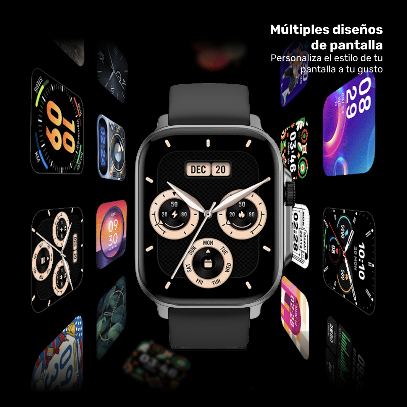 Reloj Smartwatch Lhotse Connect S03 42mm Black