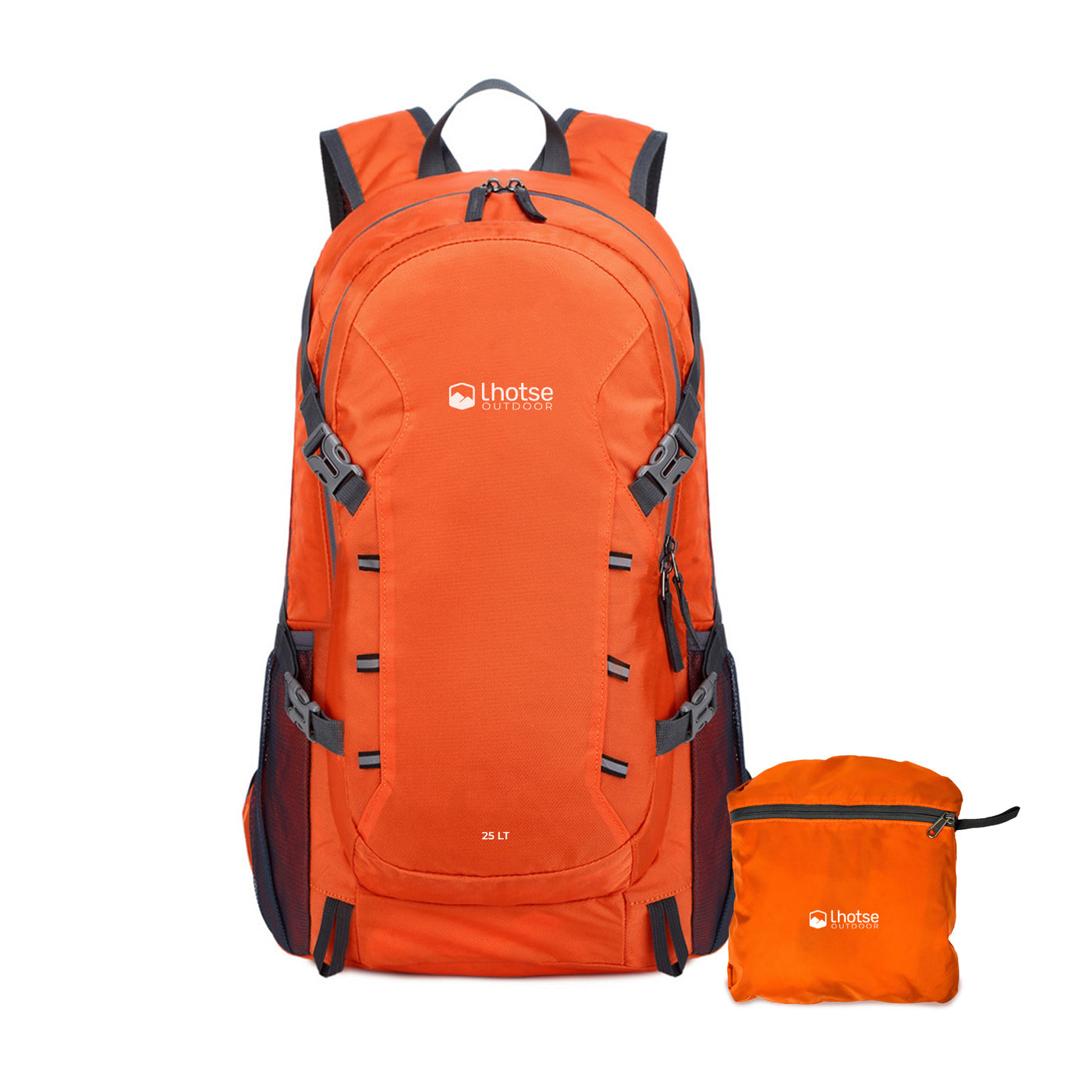 Mochila Outdoor Lhotse Plegable 25Lt Naranja