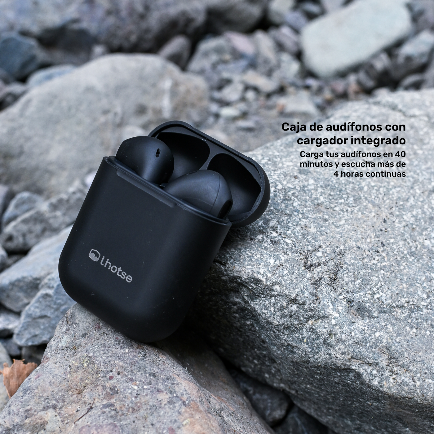 Audífonos Lhotse Bluetooth Inalámbrico Rm12 Negro