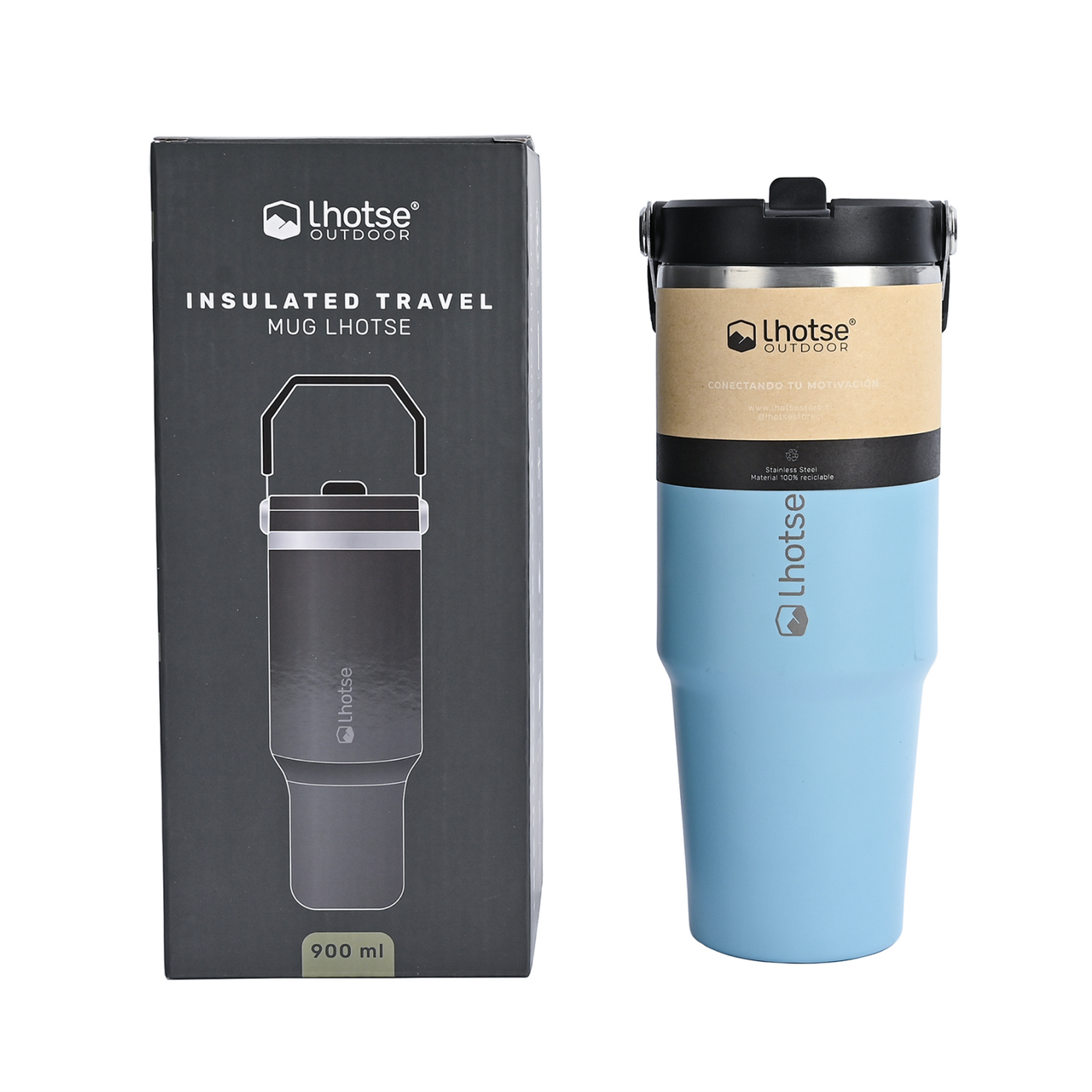 Botella Térmica Insulada Lhotse Travel Mug 900ml Blue