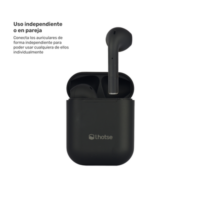 Audífonos Lhotse Bluetooth Inalámbrico Rm12 Negro