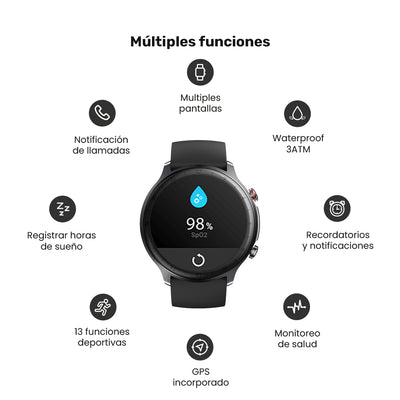 Reloj Smartwatch Lhotse Ultimate GPS 217 46mm Black