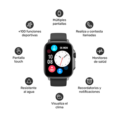 Pack Smartwatch Connect S03 + Audífono RM7 Blanco Lhotse