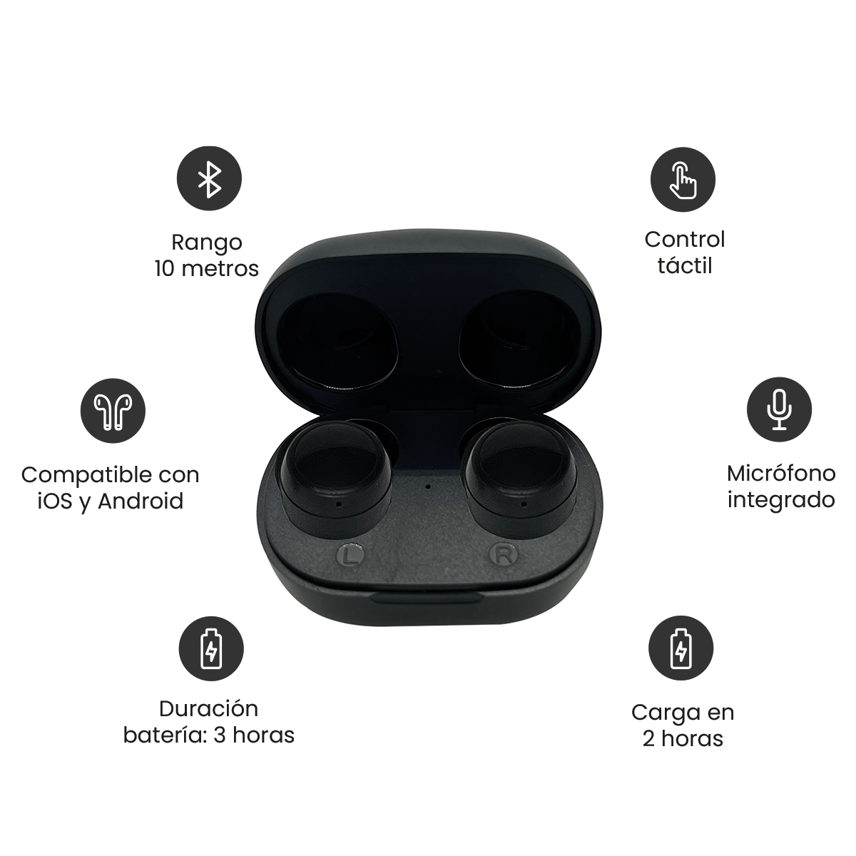 Audífonos in-ear Bluetooth Inalámbrico Lhotse Buds Jam Black