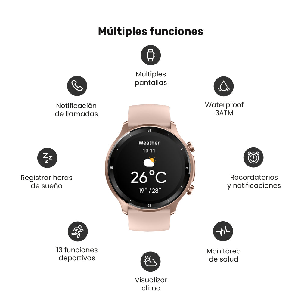 Reloj Smartwatch Lhotse Runner 219 46mm Pink