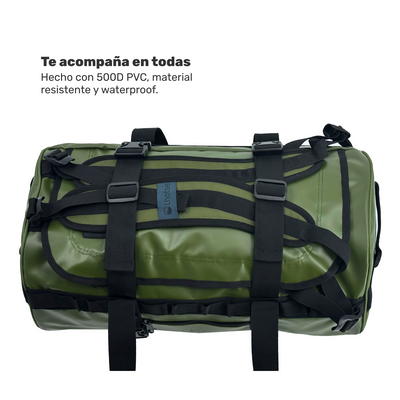 Bolso Deportivo Impermeable Duffel Vinson 60 lts Lhotse Green