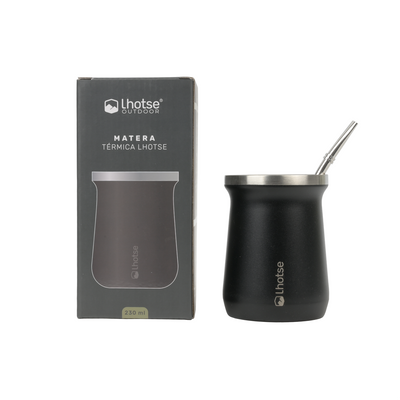 Mate Acero Inoxidable con Bombilla Lhotse Black