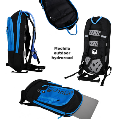 Mochila Outdoor HYDROROAD Azul + Bolsa de Agua Lhotse