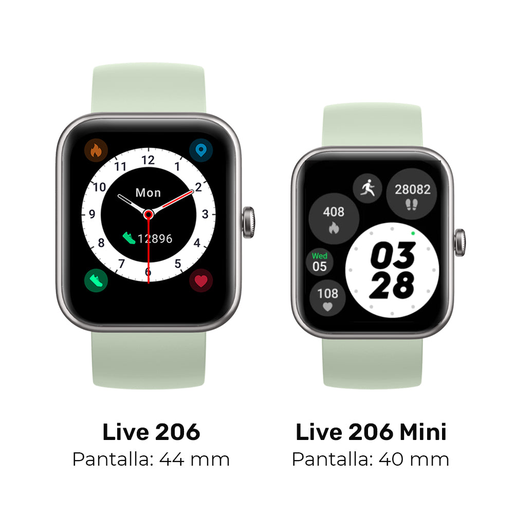 Reloj Smartwatch Lhotse Live 206 Mini 40mm Light Green