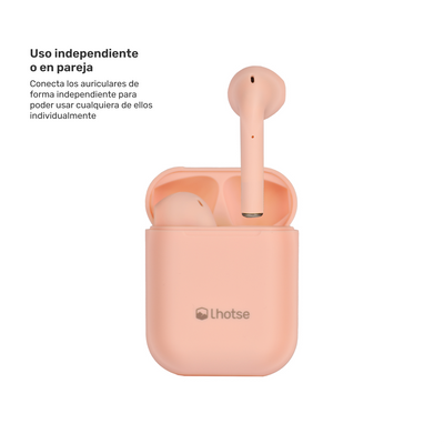 Audífonos Lhotse Bluetooth Inalámbrico Rm12 Rosado