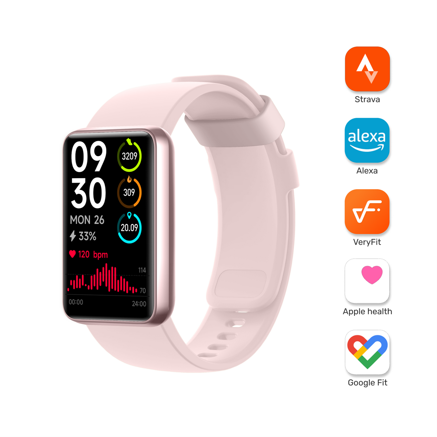 Banda Smartband Lhotse Flow 3 Pink