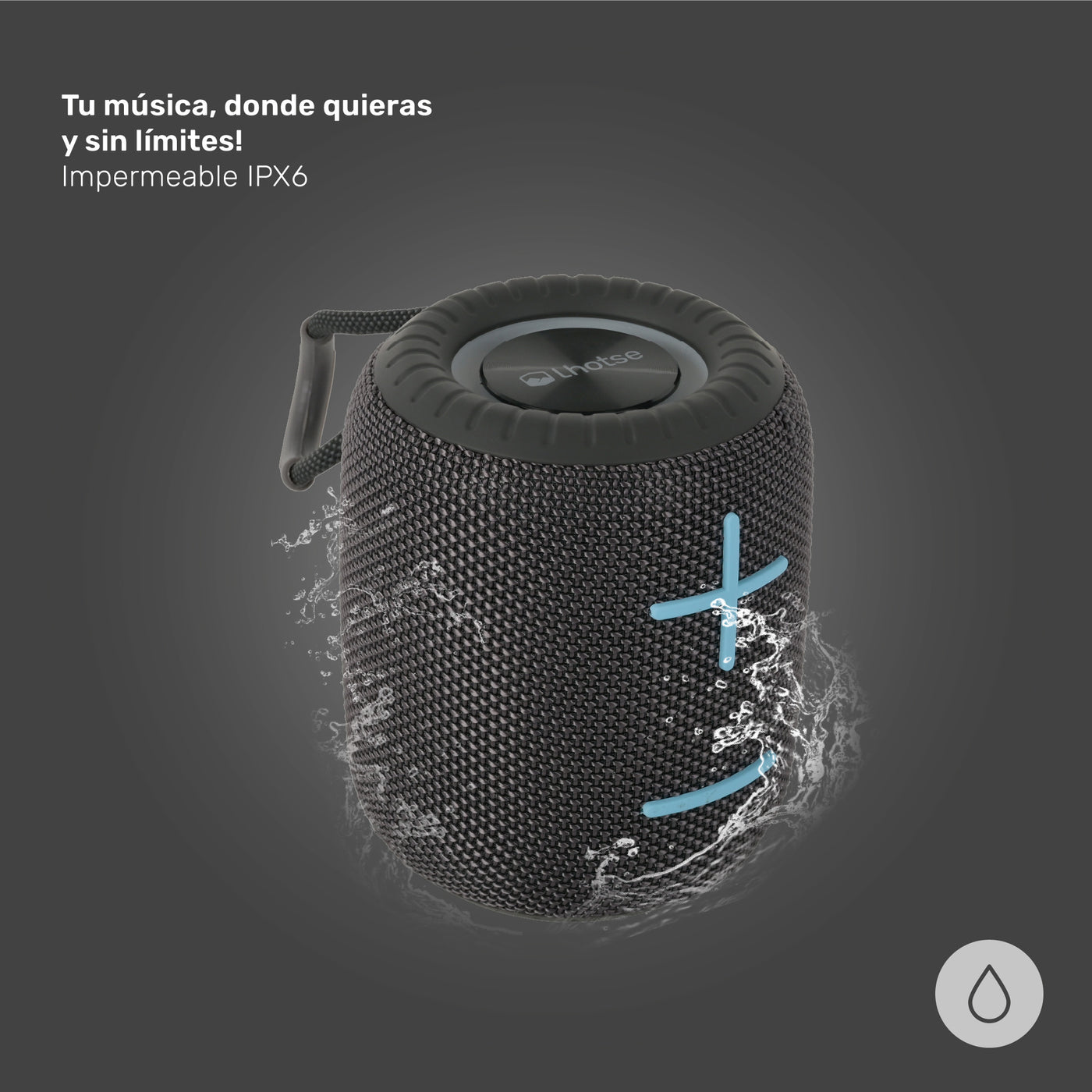 Parlante Portátil Inalámbrico Bluetooth TripGo+ Grey