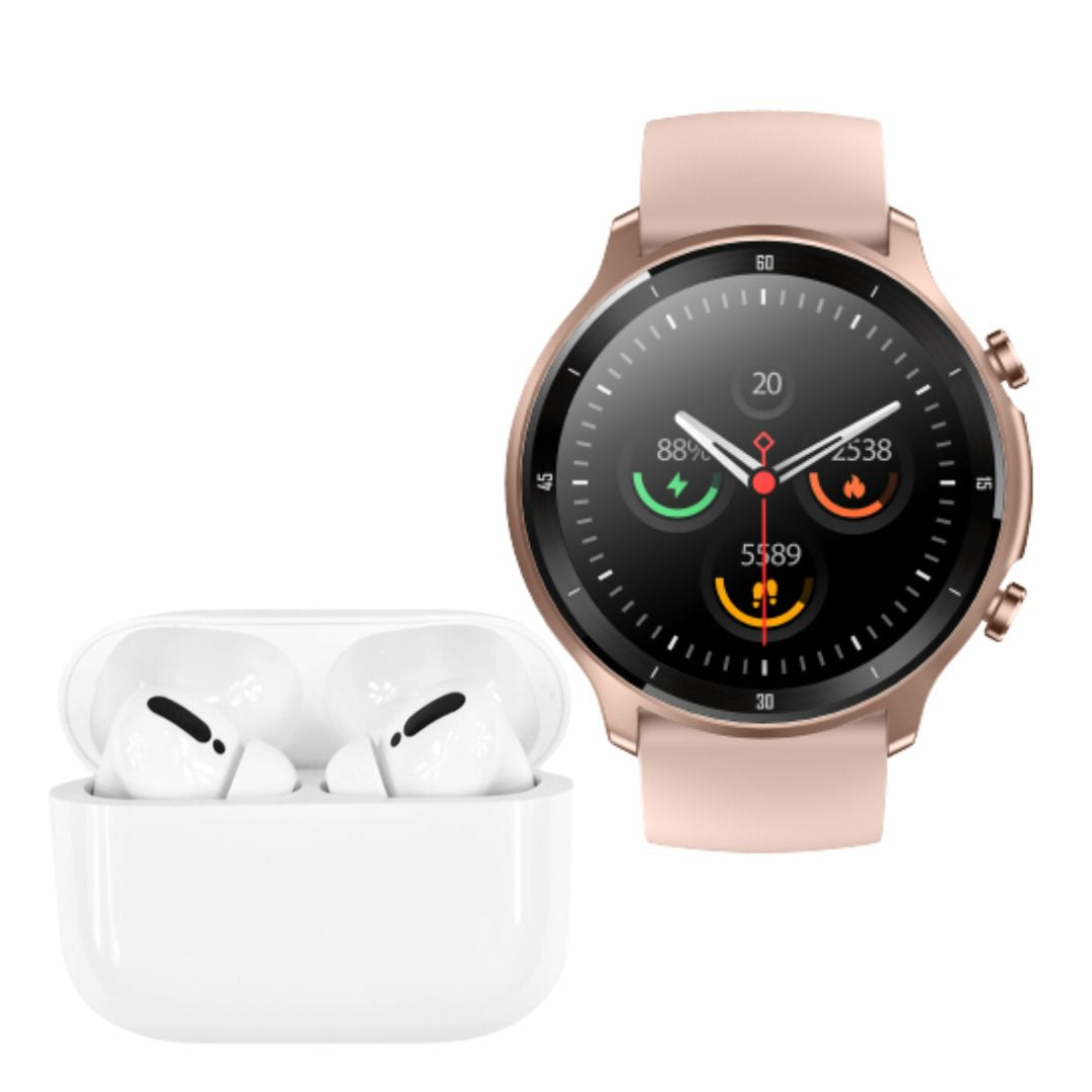 Pack Smartwatch Lhotse Runner 219 Pink+ Audífonos RM7 Pro