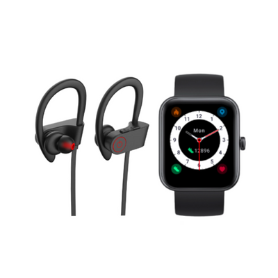 Pack Black Smartwatch Live 206 42mm + Audífonos RM5 Lhotse