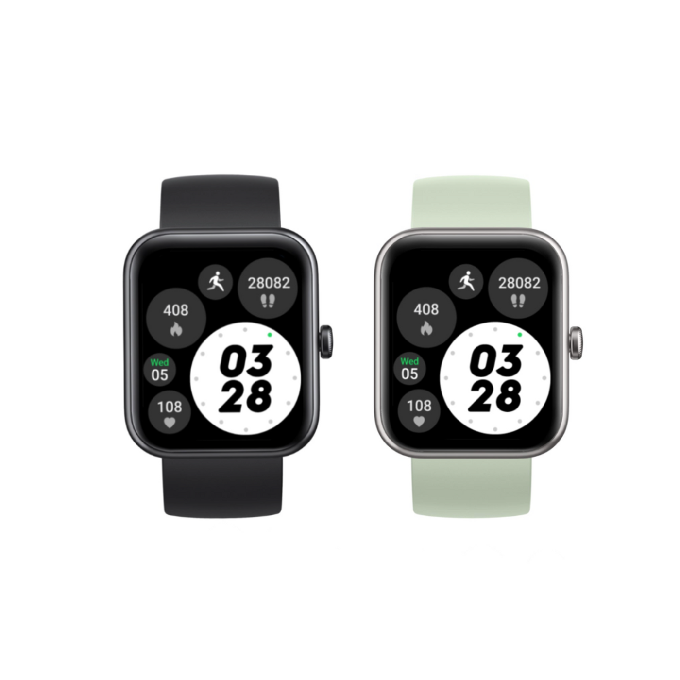 Pack 2 Smartwatch Live mini 206 Black+Light Green Lhotse