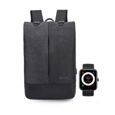 Pack Smartwatch Live 206 Black + Mochila Antirrobo Lhotse