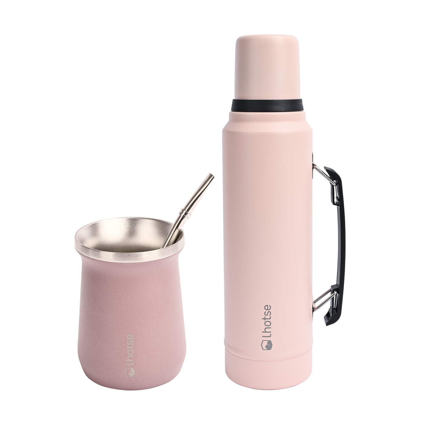 Termo Liquido Classic 1,3 lts + Mate Bombilla Lhotse Pink