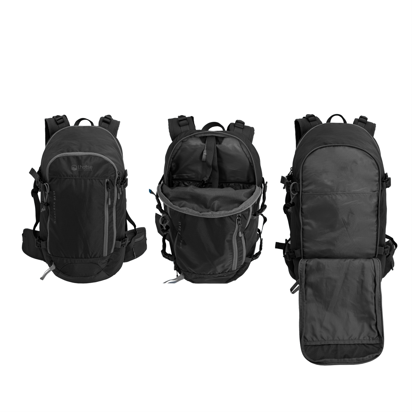 Mochila Deportiva Outdoor Trekking Himalaya 22L Lhotse Black