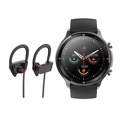 Pack Smartwatch Runner 219 Black + Audífono RM5 Lhotse