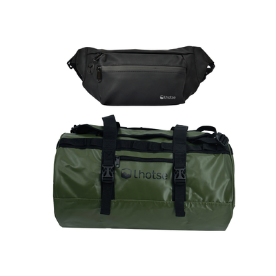 Pack Bolso Duffel Vinson 60 lts Green + Banano impermeable Lhotse