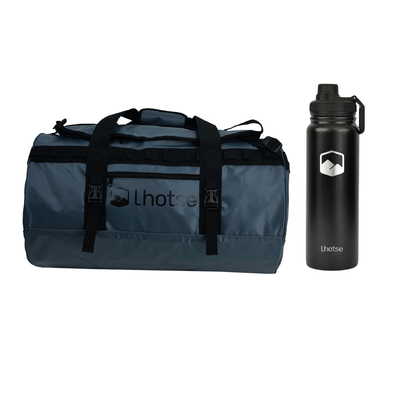 Pack Bolso Impermeable Vinson 30 Lts Navy + Botella Coihue Lhotse