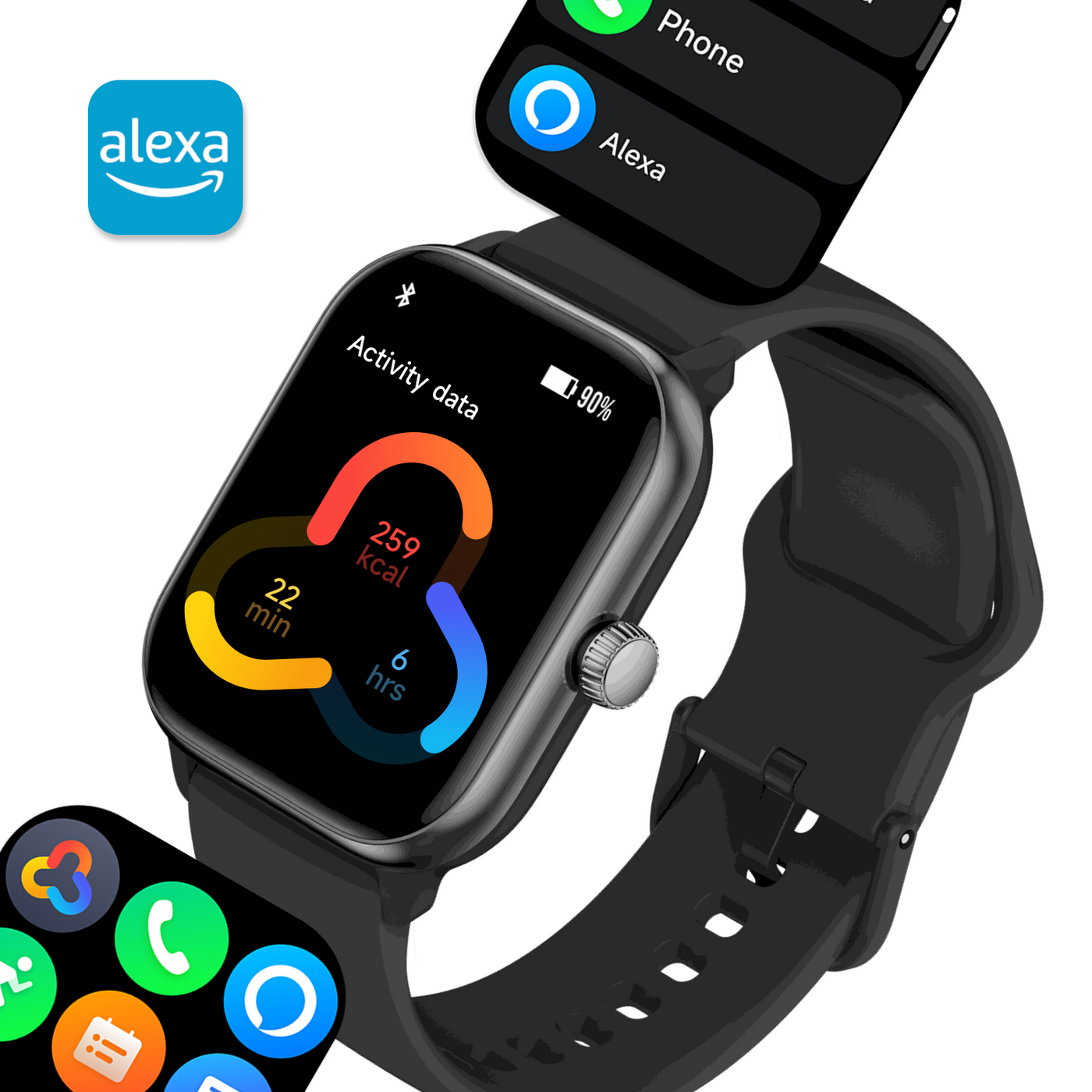 Reloj Smartwatch Music Rhythm X10 Black 41mm