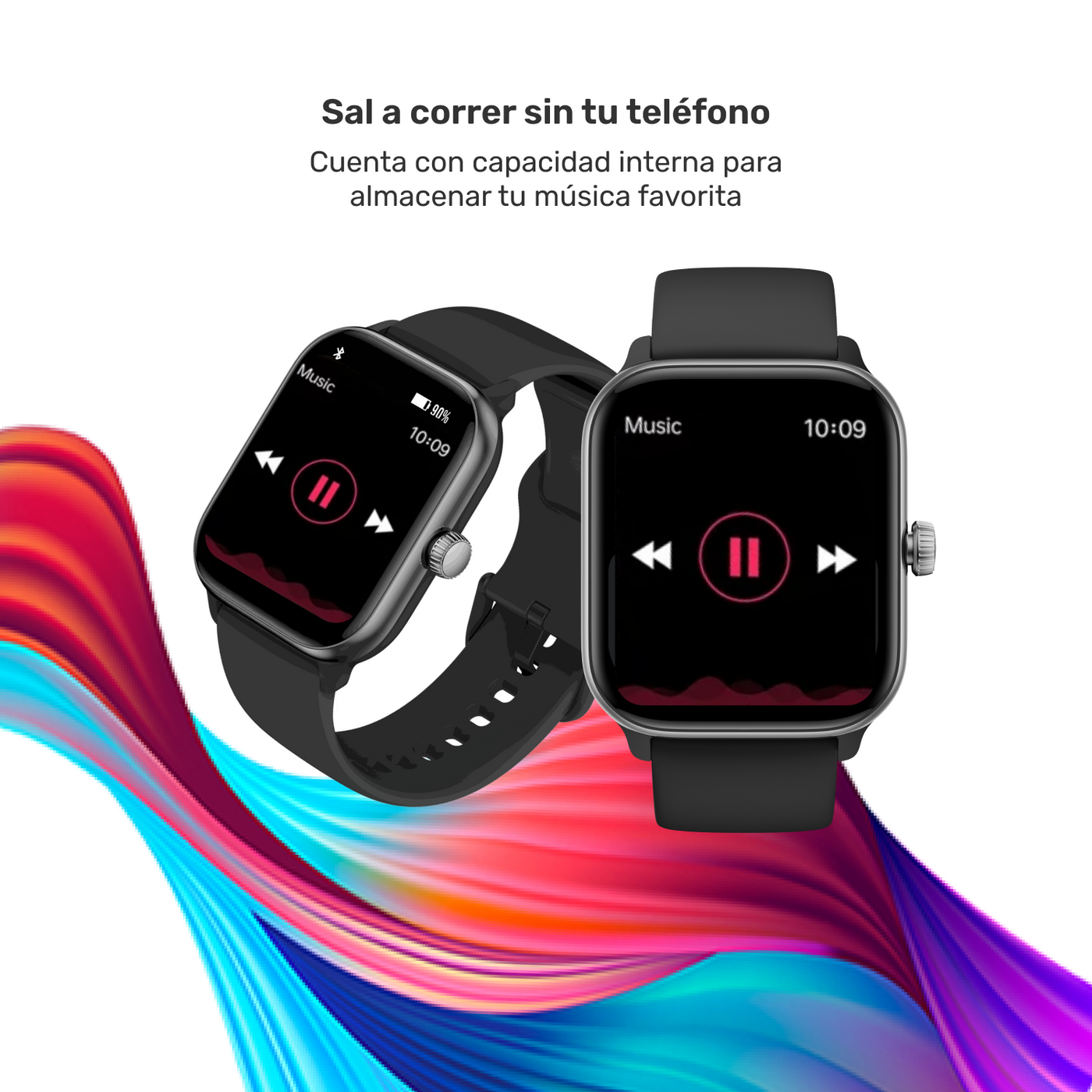 Reloj Smartwatch Music Rhythm X10 Black 41mm