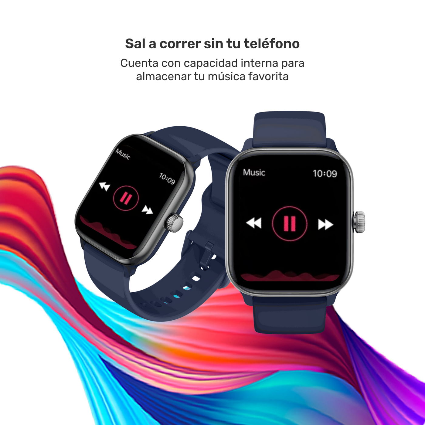 Reloj Smartwatch Music Rhythm X10 Blue 41mm