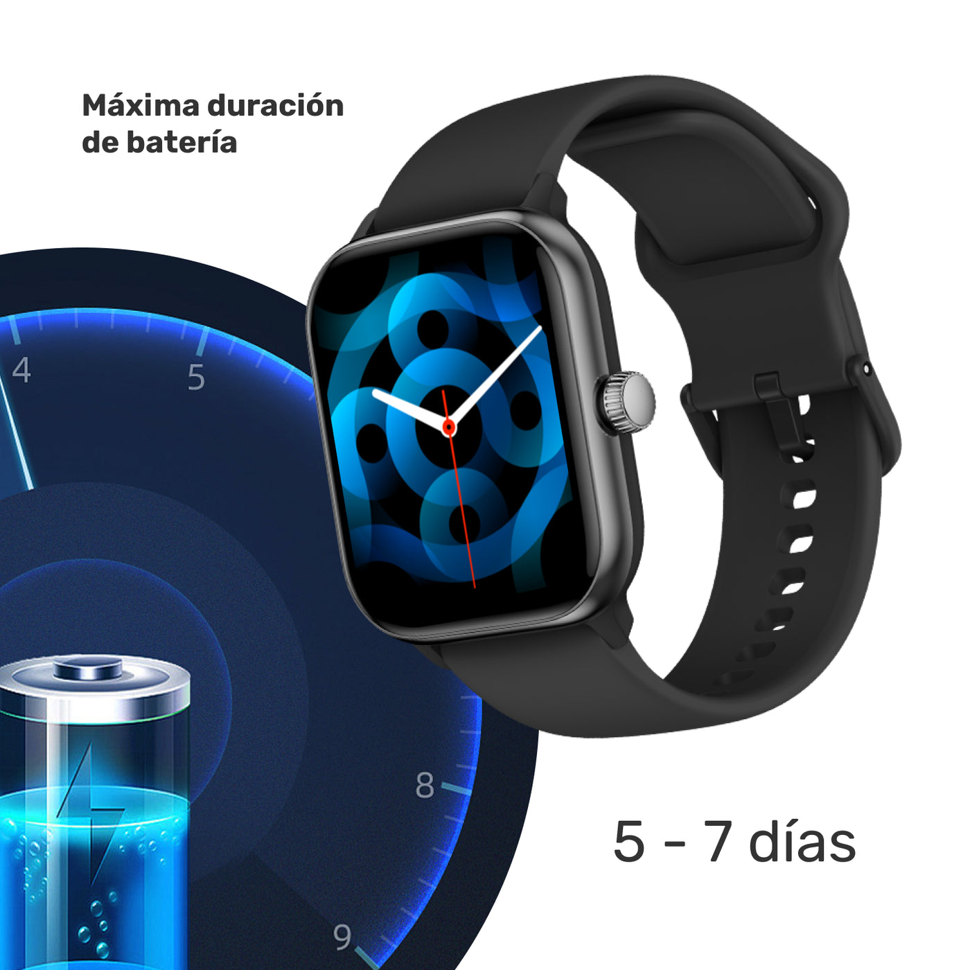 Reloj Smartwatch Music Rhythm X10 Black 41mm