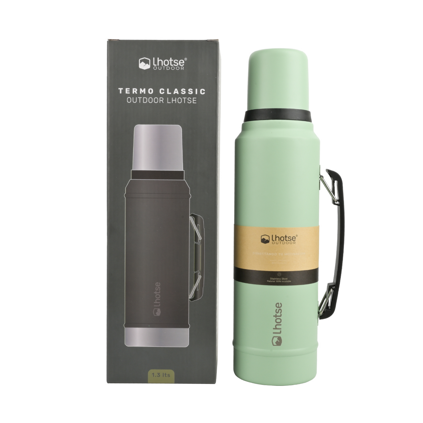 Termo Acero Inoxidable Classic 1,3 lts Lhotse Light Green