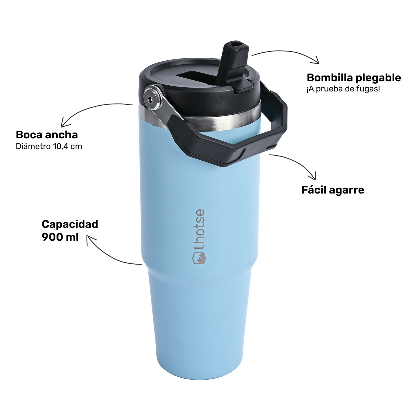 Botella Térmica Insulada Lhotse Travel Mug 900ml Blue