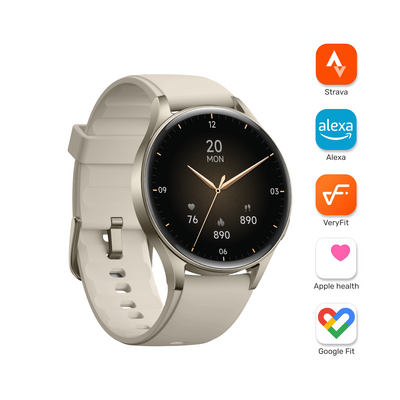 Pack Smartwatch Lhotse Vibe 05 Cream + Parlante Rojo