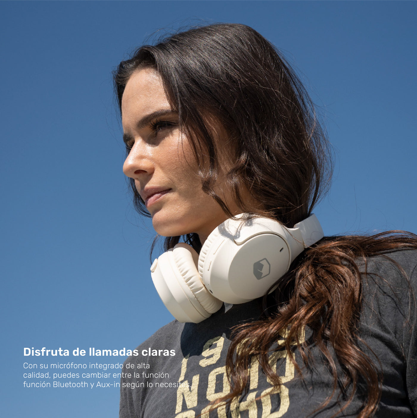 Audifonos Bluetooth Inalambricos Over Ear WavePro Cream